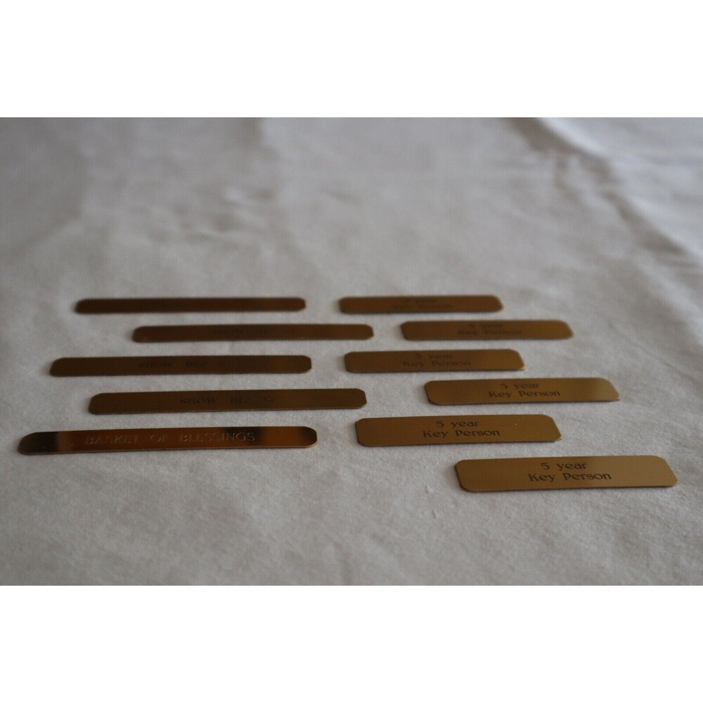 Lot 11x Longaberger Gold Tag Hostess and or Baskets Metal Blessings Show Biz Key - Picture 10 of 13